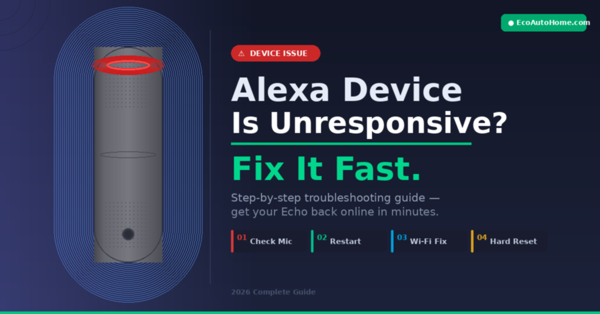 Alexa Device Is Unresponsive? Here's How to Fix It Fast (2026)