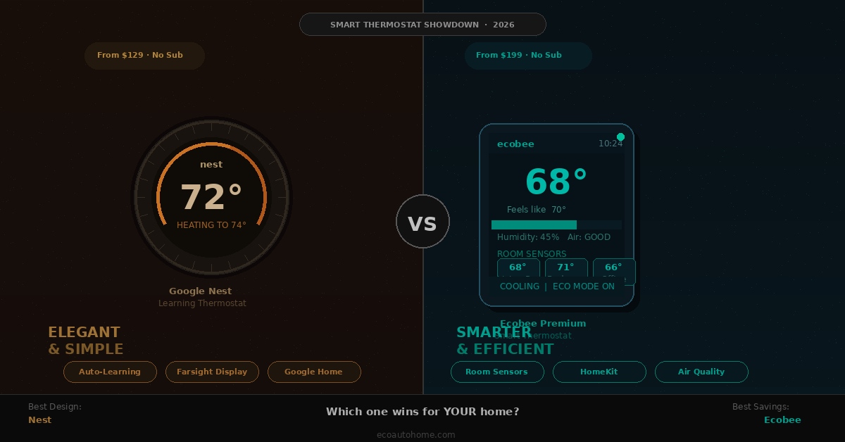 Ecobee vs Nest: Which Smart Thermostat Is Best in 2026?