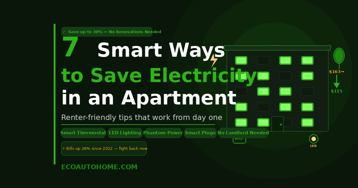 7 Smart Ways to Save Electricity in an Apartment