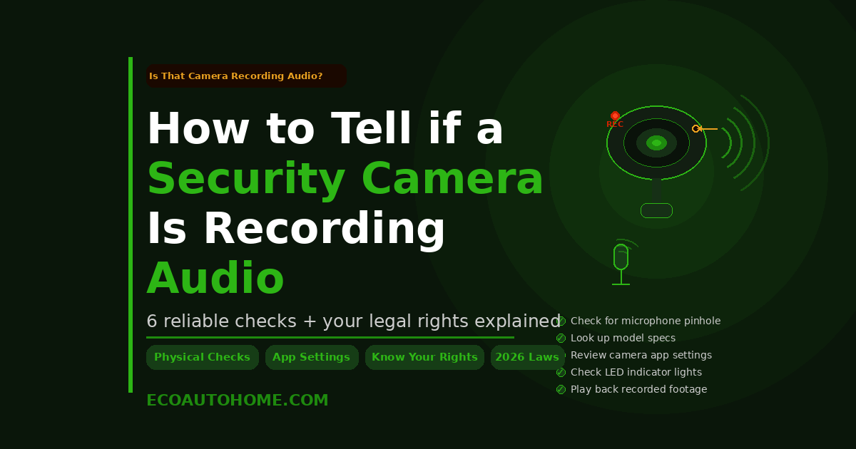 How to Tell if a Security Camera is Recording Audio